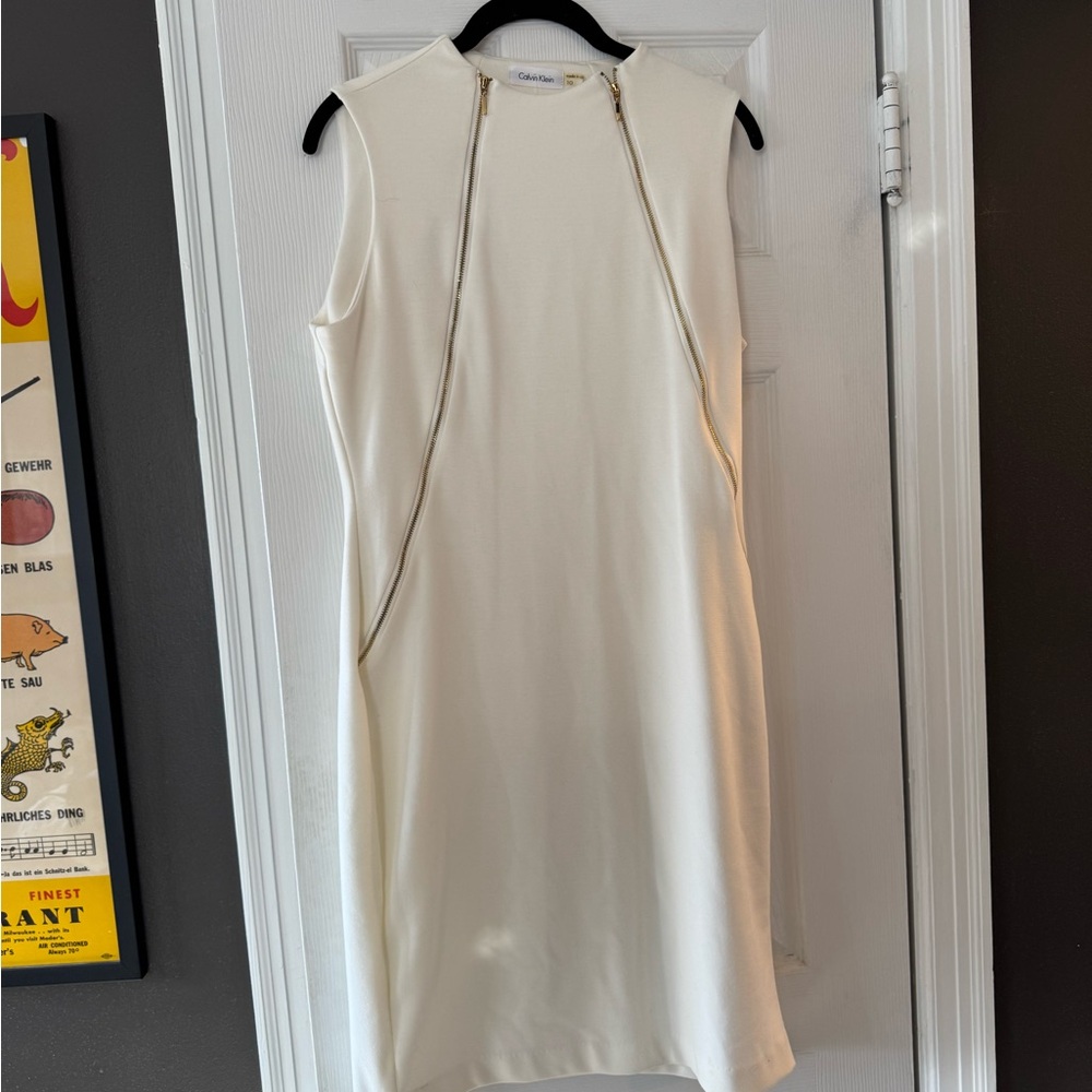 Calvin Klein Women's Ivory Midi Dress